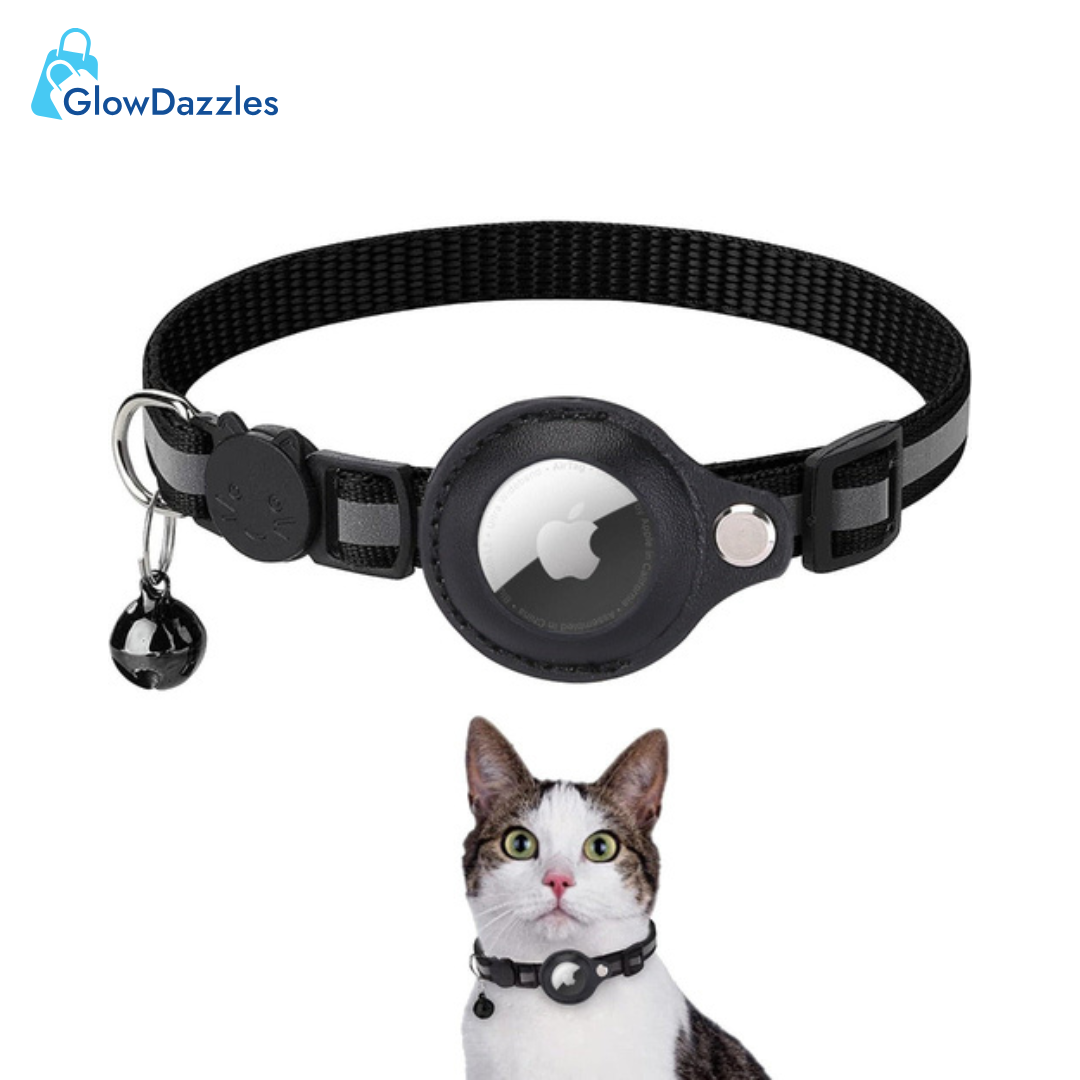 black-airtag-cat-collar