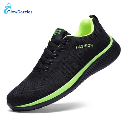 black-green-lightweight-running-sneakers