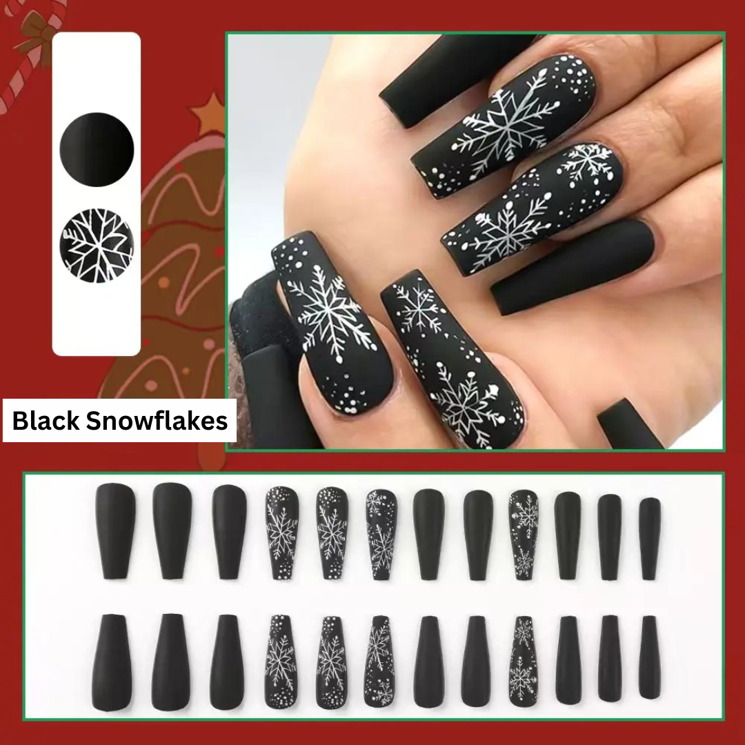 black-snowflakes-nail-art