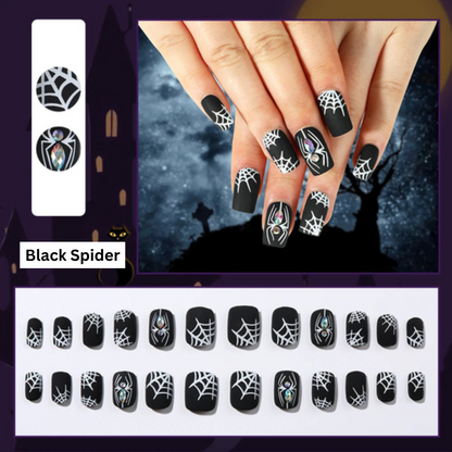 black-spider-snowflakes-nail-art