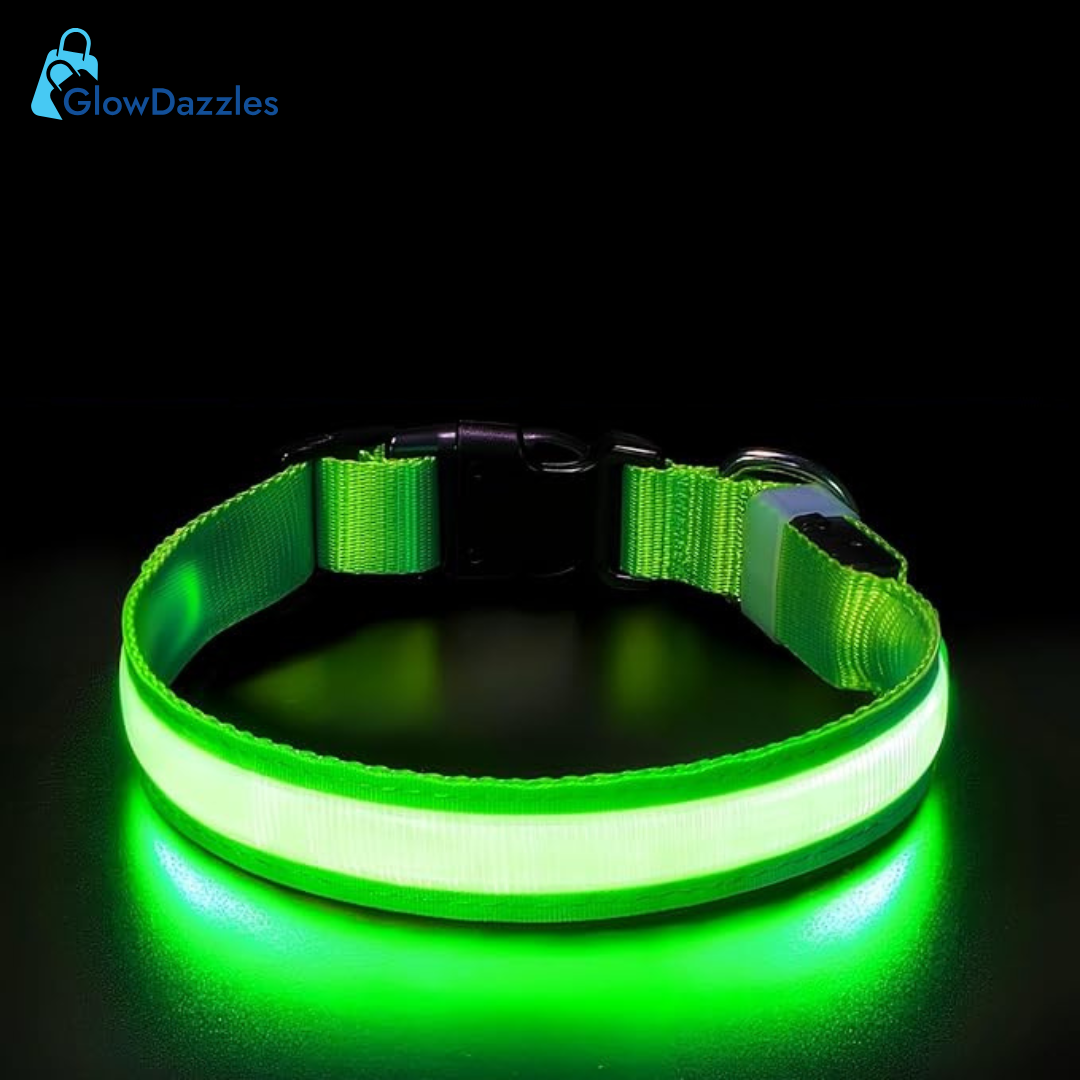 green-led-dog-collar